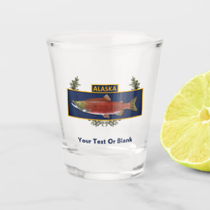 Vaso De Chupito Insígnia de Pescador de Combate de Alaska