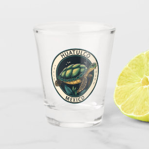 Vaso De Chupito Insignia de tortuga de Huatulco México