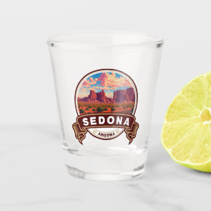 Vaso De Chupito Insignia de viaje colorida de Sedona Arizona