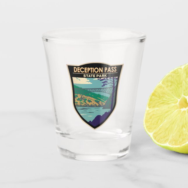 Vaso De Chupito Insignia de Washington del puente del Parque Estat (Anverso)