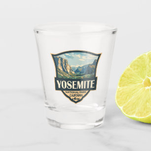 Vaso De Chupito Insignia retro del Ilustracion del Parque Nacional