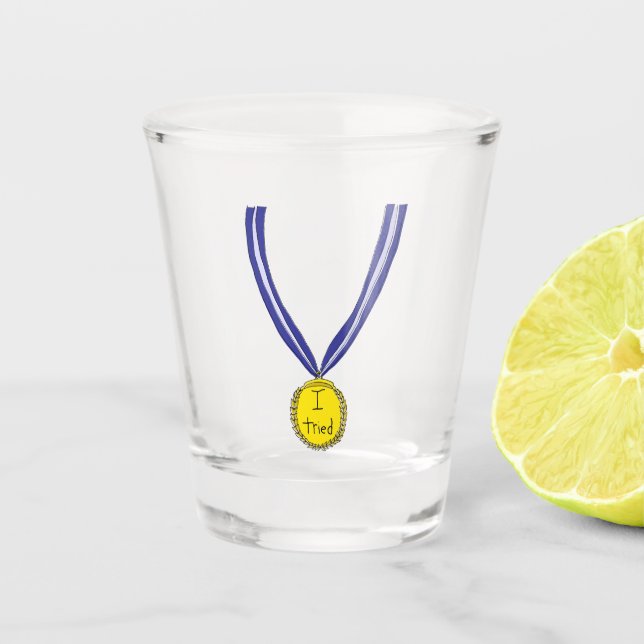 Vaso De Chupito Intenté la medalla (Anverso)