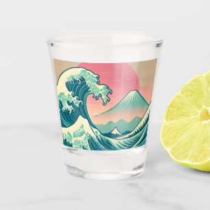 Vaso De Chupito Interpretación moderna de la gran ola