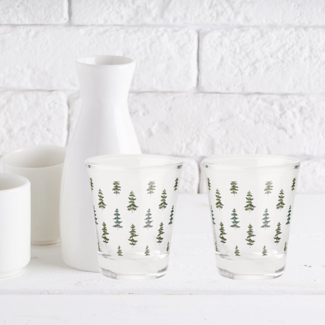 Vaso De Chupito Invierno de moda | Patrón de árbol de Navidad (Subido por el creador)