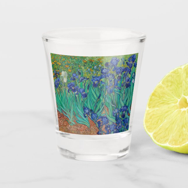 Vaso De Chupito Irises de Vincent Van Gogh (Anverso)