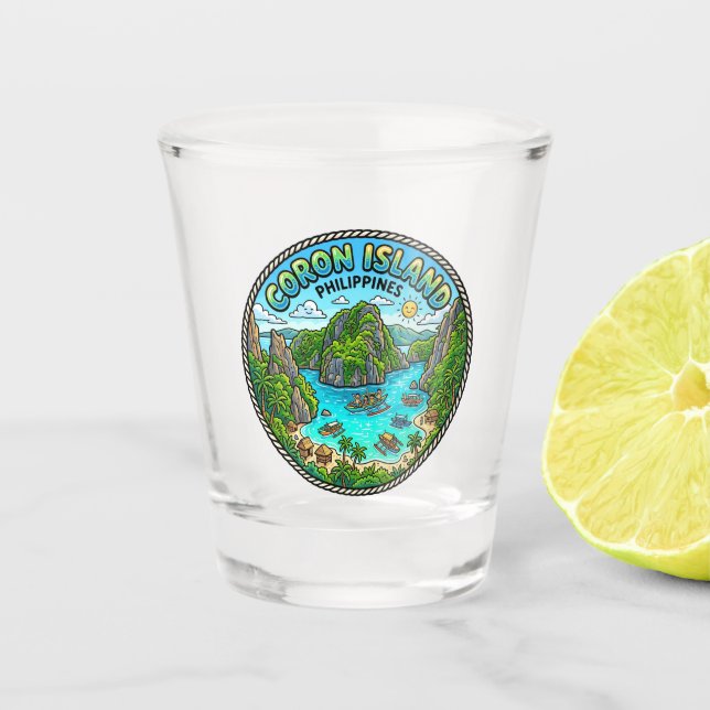 Vaso De Chupito Isla de Coron Filipinas (Anverso)