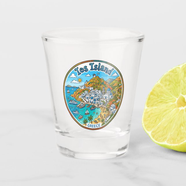 Vaso De Chupito Isla de Ios Grecia (Anverso)