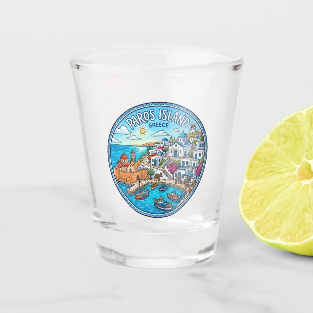 Vaso De Chupito Isla de Paros Grecia (Anverso)