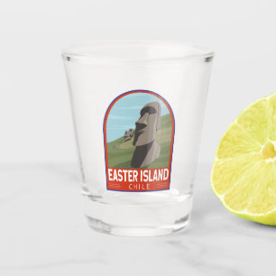 Vaso De Chupito Isla de Pascua Chile Viaje Retro Vintage