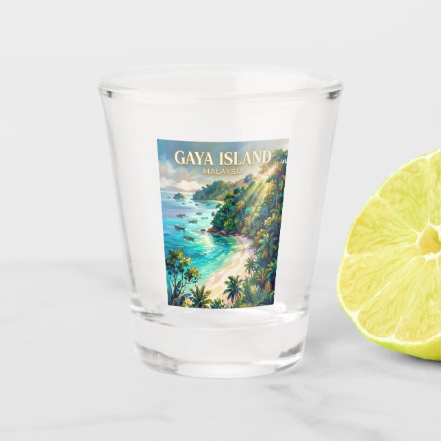 Vaso De Chupito Isla Gaya Malasia (Anverso)