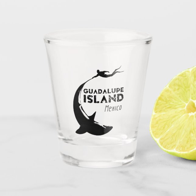 Vaso De Chupito Isla Guadalupe México | Buceo Scuba Con Tiburones (Anverso)