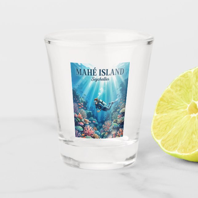 Vaso De Chupito Isla Mahé Seychelles (Anverso)
