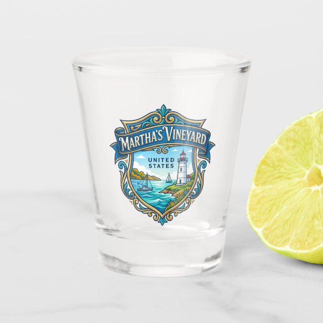 Vaso De Chupito Isla Martha's Vineyard Massachusetts (Anverso)