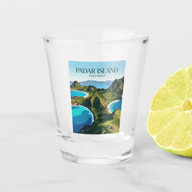 Vaso De Chupito Isla Padar Indonesia (Anverso)