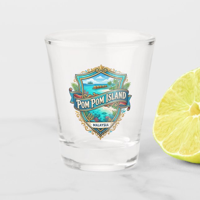 Vaso De Chupito Isla Pom Pom Malasia (Anverso)