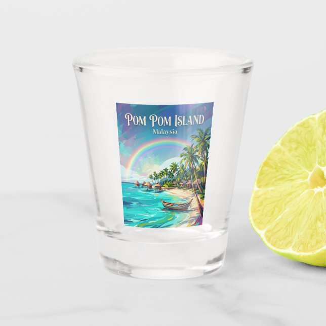 Vaso De Chupito Isla Pom Pom Malasia (Anverso)