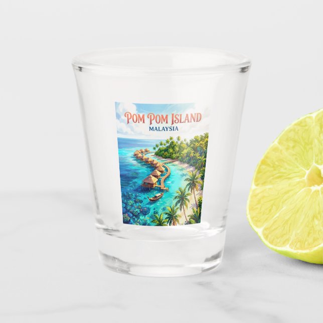 Vaso De Chupito Isla Pom Pom Malasia (Anverso)