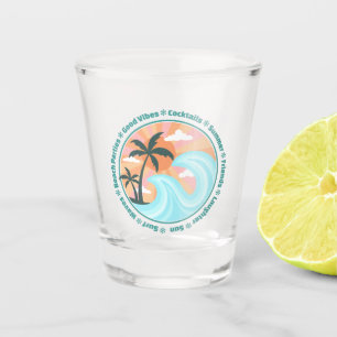 Vaso De Chupito Islas Tropicales Hawaianas Palmeras Buenas vibraci