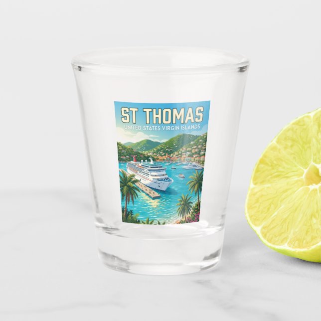 Vaso De Chupito Islas Vírgenes de EE. UU. San Tomás (Anverso)