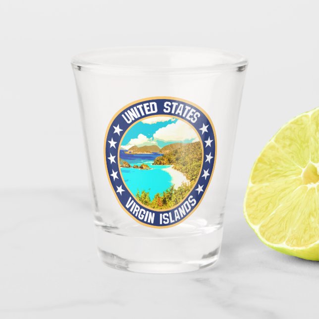 Vaso De Chupito Islas Vírgenes de los Estados Unidos (Anverso)
