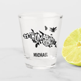 Vaso De Chupito Islas Vírgenes "Rock City" de Santo Tomás