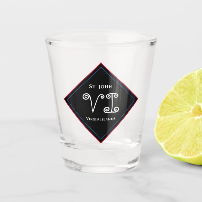 Vaso De Chupito Islas Vírgenes USVI St. John Personalize (Anverso)