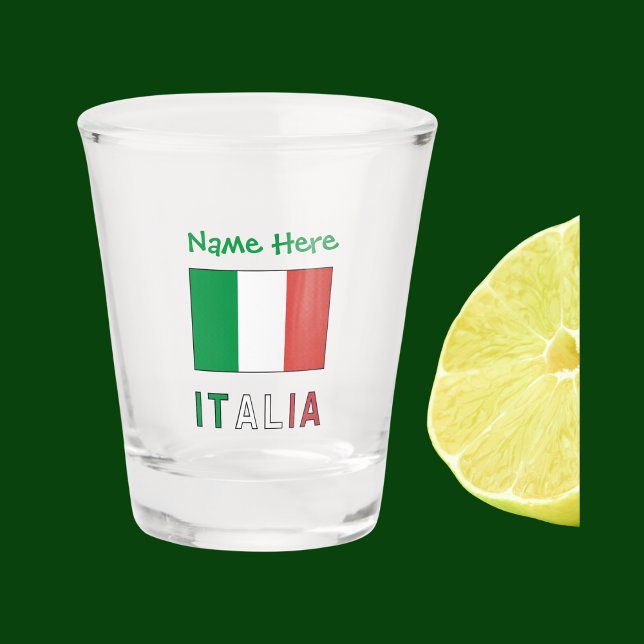 Vaso De Chupito Italia e Bandiera Italiana con il Tuo Nome (Subido por el creador)