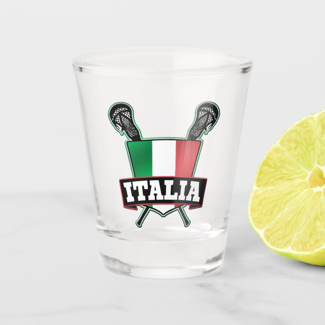 Vaso De Chupito Italia Flag Italia Lacrosse (Anverso)