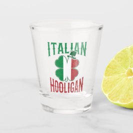 Vaso De Chupito Italia Hooligan Bandera Italiana Shamrock St Patro
