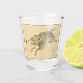 Vaso De Chupito Jabalí (Arte Japonés) (por Kono Bairei)