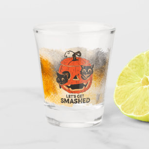 Vaso De Chupito Jack O'Lantern con gatos negros - Vamos a ser dest