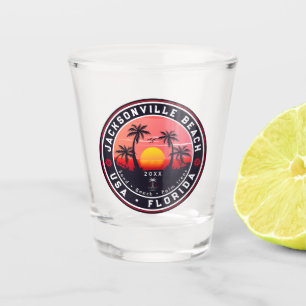 Vaso De Chupito Jacksonville Beach Florida tropical Retro Sunset