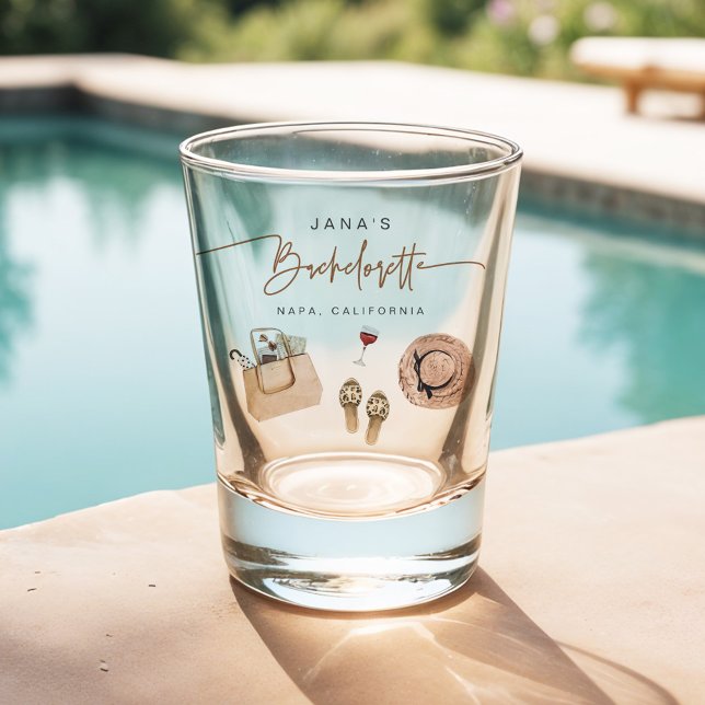 Vaso De Chupito JADE Bohemian Napa Wine Country Bachelorette (Subido por el creador)