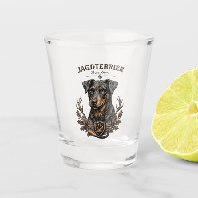 Vaso De Chupito Jagdterrier, Logo de Caza (Anverso)