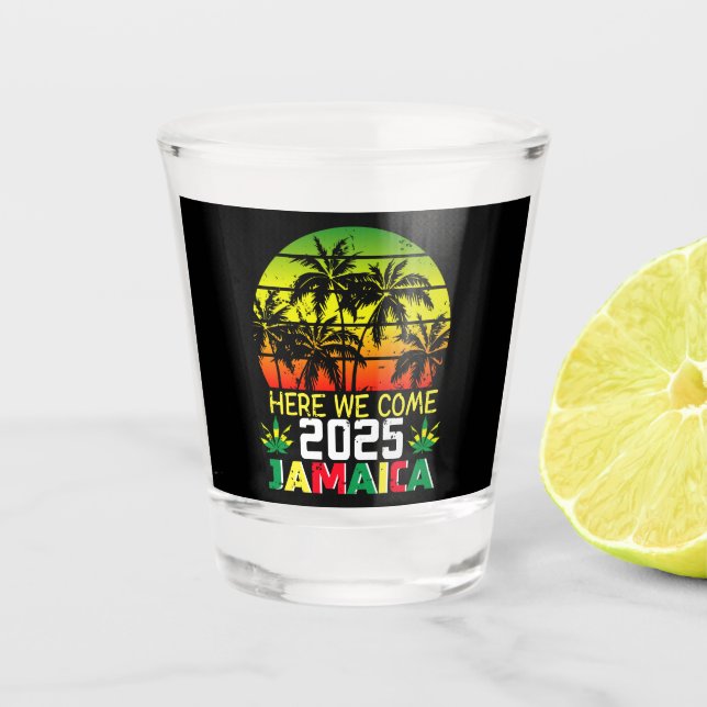 Vaso De Chupito Jamaica 2025 Acá Llegamos (Anverso)