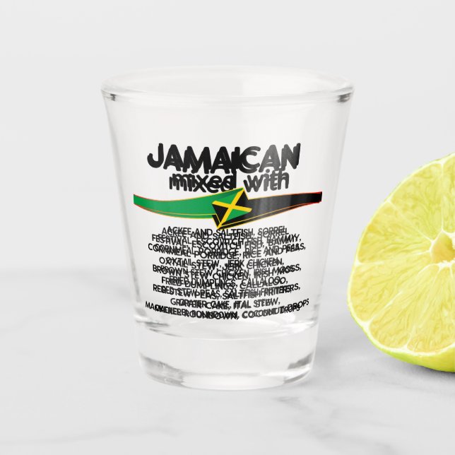 Vaso De Chupito Jamaican Mixed With Jamaica Proud (Anverso)
