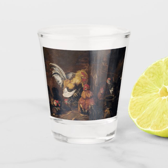 Vaso De Chupito Jan Fyt Cockfight (Anverso)