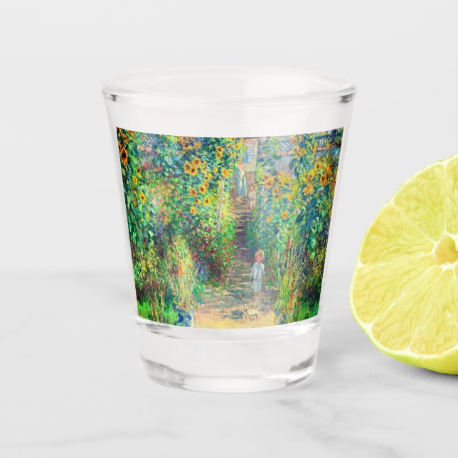 Vaso De Chupito Jardín de flores Monet (Anverso)