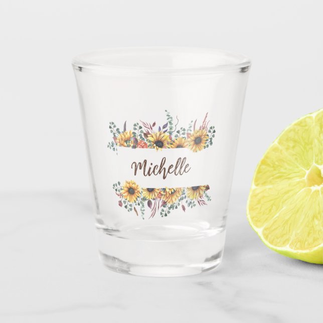 Vaso De Chupito Jardines Susan de Ojos Negros - Personalizado (Anverso)