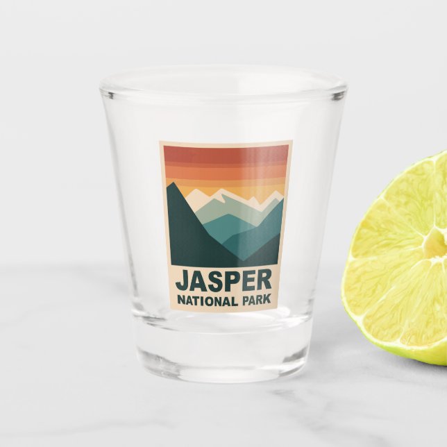 Vaso De Chupito Jasper National Park Minimalist Outdoor Design (Anverso)
