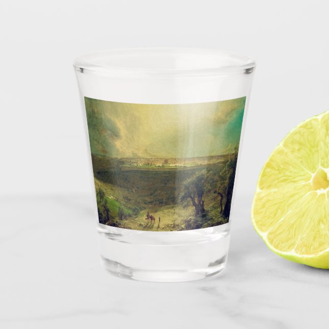 Vaso De Chupito Jerusalén desde el Monte de los Olivos (Anverso)