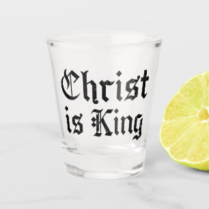 Vaso De Chupito Jesucristo es Rey Arte Grunge Gothic Blackletter