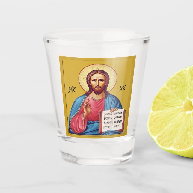 Vaso De Chupito Jesucristo hijo de Dios (Anverso)