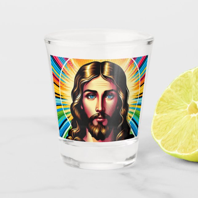 Vaso De Chupito ¡Jesús disparó gafas! (Anverso)