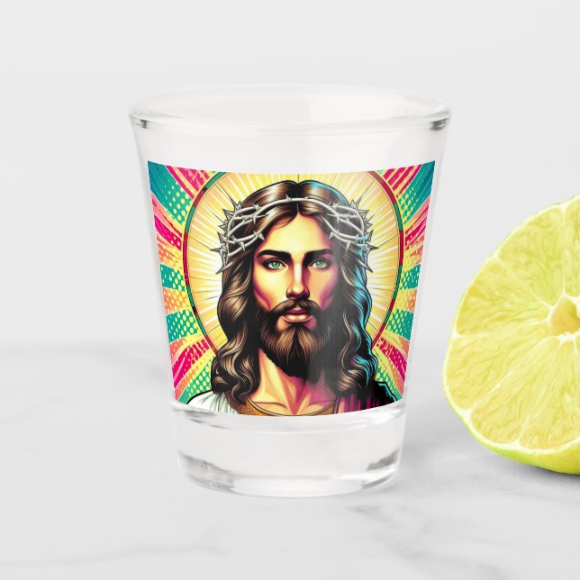 Vaso De Chupito ¡Jesús Kitsch disparó gafas! (Anverso)