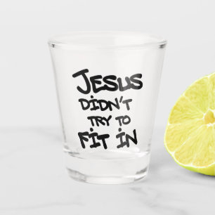Vaso De Chupito Jesús No Traté de Encajar Graffiti Grunge Divertid