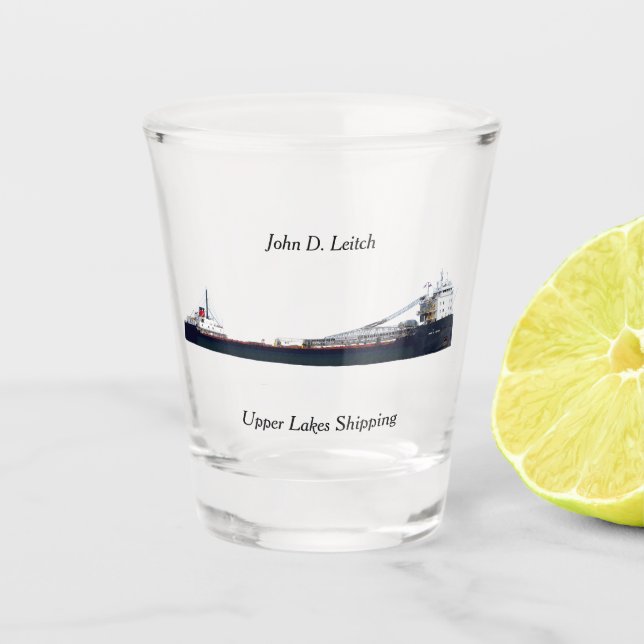 Vaso De Chupito John D. Leitch shot glass (Anverso)