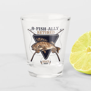Vaso De Chupito Jubilación divertida y retirada por pesca personal
