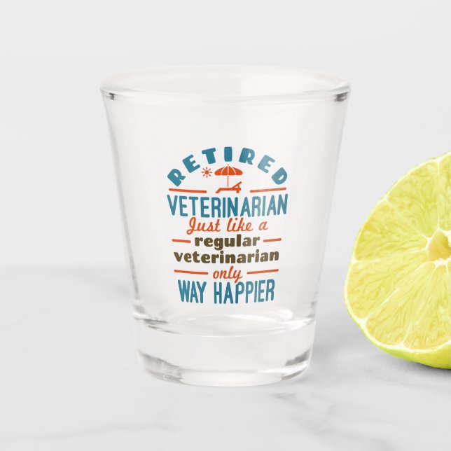 Vaso De Chupito Jubilación Veterinaria Jubilados (Anverso)
