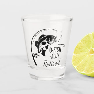 Vaso De Chupito Jubilado O-Pescialmente Divertido Jubilación Pesca